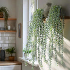 Artificial Hanging Plant 2 Pcs Faux Plant Ivy Vine Faux Eucalyptus Vines Fake Potted Greenery for Wall Living Room Home Shelf Office Bathroom Outdoor Indoor Decor (Type 5)