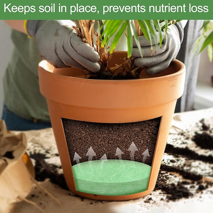 6 PCS Flower Pot Filler Insert 31.5''x 11.8'' Green Plant Pot Filler Drainage Insert Lightweight Planter Drainage Materials for Planter Indoor Outdoor Gardening Plants Container