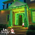 JMEXSUSS 400 LED Green Christmas Lights Indoor Outdoor, 132ft St Patrick's Day String Lights Plug in with Remote Clear Wire Christmas Tree Lights for Room Garden Patio Outside Party Xmas Tree Decor