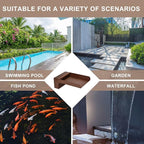 PONDO 304 Stainless Steel Made Exquisite Handcrafted Waterfall Spout for Landscape, Water Fountain Spout Scupper Luxury Decoration for Pools, Ponds, Water Walls (Brown Powder Coating)