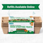 Back to The Roots 10-Cell Greenhouse Germination Kit | Includes Biodegradable Pots & Vented Greenhouse Lid | Made from 75% Recycled Plastic