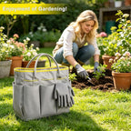 Garden Tool Set, Carsolt 10 Piece Stainless Steel Heavy Duty Gardening Tool Set for Digging Planting Pruning Gardening Kit with Durable Bag Gloves Gift Box Ideal Garden Gifts for Women Men