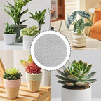 50PCS 4"/10cm Round Flower Pot Hole Mesh Pad, Plastic Plant Pot Mesh Hole Cover, Bonsai Bottom Grid Mat Pad for Garden Prevent Soil Loss
