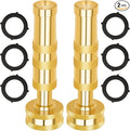 AUTOMAN Brass Hose Nozzle – High Pressure Jet Nozzles 2 Pack, Heavy Duty Sprayer for Garden Hoses, Adjustable Spray Gun, Solid Twist Water Hose Nozzle for Patio, Lawn, Car Wash, Extra 6 Rubber Washers