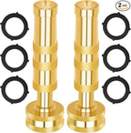 AUTOMAN Brass Hose Nozzle – High Pressure Jet Nozzles 2 Pack, Heavy Duty Sprayer for Garden Hoses, Adjustable Spray Gun, Solid Twist Water Hose Nozzle for Patio, Lawn, Car Wash, Extra 6 Rubber Washers