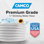 Camco TastePURE 10-Ft Water Hose-RV Drinking Water Hose Contains No Lead,No BPA&-No Phthalate-Features Diamond-Hatch Reinforced PVC Design-1/2” Inside Diameter,Made in the USA (22743),(Pack of 3)