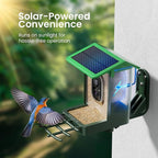 Bird Feeder with Camera Solar Powered 2K HD Video, 10,000+ Species AI Recognition, Real-Time App Alerts, and Weatherproof Design for Effortless Birdwatching, Gift for Father's Day, Grass Green