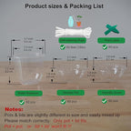 ORIMERC 4 inch Clear Nursery Pots with Drainage, Garden Pots for seeds, Seedling Pots for Plants, Self Watering Small Plant Pots, Plastic Seed Starter Planting Pots for Vegetable Fruit Flower (60 Set)