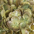 Coferset 4Pcs Olive Green Hydrangea Artificial Flowers Lifelike Faux Hydrangea Real Touch Artificial Flowers for Outdoors Home Wedding Christmas Office Party Living Room Decoration,22inch