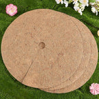 CREATCABIN 3Pcs Plant Pot Soil Cover Coco Coir Mulch Mats 35cm Tree Mulch Ring Natural Coconut Fiber Plant Cover Ring Plant Protector Mulch Mat for Sapling Root Weed Barrier Water-Proof