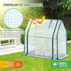 Mini Greenhouse for Indoor Outdoor: Ohuhu Tabletop Portable Green House with Waterproof Pad for Small Plants Nursery Germination, 36"x18"x33" Heavy-Duty PE Cover White