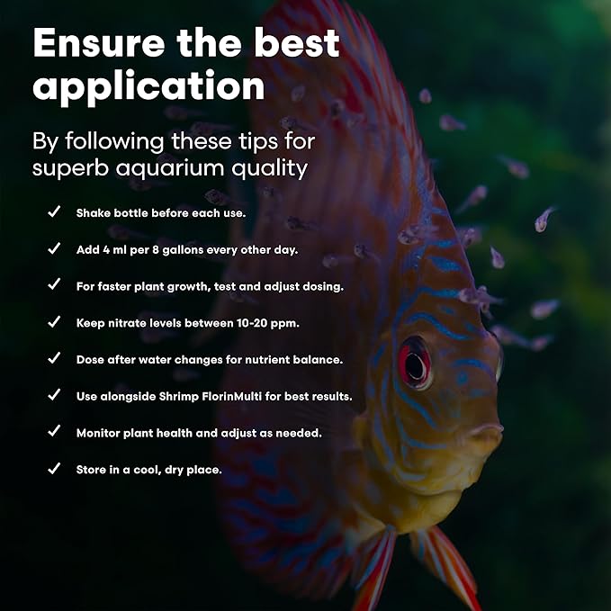 Brightwell Aquatics Shrimp FlorinGrō+ – Nitrate-Based Plant Supplement for Shrimp Aquariums – Supports Growth, Chlorophyll & Vibrant Foliage – Copper-Free, 125 ml