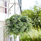 Artificial Greenery Plants, Large Bunches Outside Faux Plants for Outdoor Decor - UV Resistant Fake Plant for Planters, Realistic Fake Greenery Bushes for Garden Patio Front Porch Yard Decor