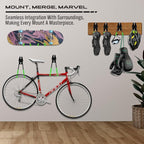 15-Piece Garage Wall Hooks with 3 Extension Straps, Green Heavy Duty Tool Storage Rack for Ladder, Bike, Shovel, Garden Tools, Metal Wall Mount Organizer Set