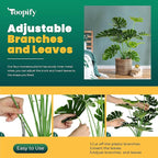 Toopify 28" 2Pack Large Fake Plants Artificial Palm Tree in Pot for Indoor and Outdoor Home Office Decor (Medium)