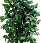 Nearly Natural 4ft Triple Trunk Artificial Ficus Tree With Natural Wood Trunks, Indoor Faux Ficus, Black Nursery Pot, Living Room Home Decor