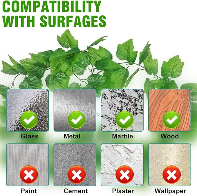ALLWIN Plant Climbing Wall Clips - 120Pcs,Plant Hooks for Vines, Money Plant Clips (Green)