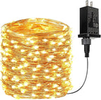 66Ft 200 LED Fairy Lights Plug in, Waterproof String Lights Outdoor & Indoor 8 Modes Christmas Light Bedroom Decor, Timer Twinkle Lights for Girl's Room Garden Party Christmas Decorations (Warm White)