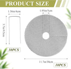 Supkiir 10 Pcs Plant Pot Grid Soil Protector Covers, 12 Inch Plant Pot Cover with 30 Metal Stakes, Black Thickened Cut-able Flower Soil Cover to Protect Soil from Animals for Indoor Outdoor Plants