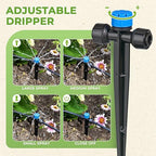 HIRALIY 200FT Garden Watering System, Drip Irrigation Kits for Plants, New Quick Connector, Blank Distribution Tubing, Saving Water Automatic Irrigation Equipment for Patio Lawn