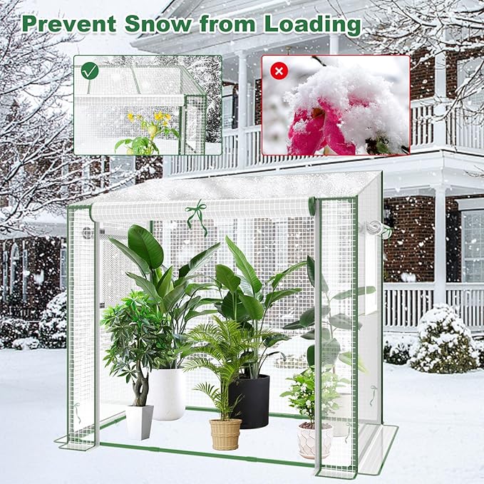 Mini Greenhouse, 47.2”(L) x31.5”(W) x47.2”(H) Greenhouses for Outdoors and Indoor, Durable Green House Kit with Window, Thicken PE Cover, Clear Mini Portable Garden Plant Green House