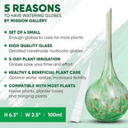Plant Watering Globes Set of 4 - Small Self Watering Globes for Indoor & Outdoor Plants - Multicolored, Automatic, Glass Watering Bulbs for Daily Use, Plant Watering Devices