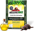 Nature's MACE Mole and Vole MACE, Mole Deterrent for Yard, Mole Repellent for Lawns, Keep Moles Out of Garden, Castor Oil Granules, Vole Repellent Outdoor, Plant & Pet Safe, 22 lb Bag, 17,600 Sq Ft