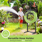 TomCare Garden Hose Holder Upgraded Water Hose Holder Heavy Duty 4 Spikes Hose Hanger Holds 160 Feet Hoses Stable Freestanding Hose Storage Organizer for Outside Yard