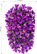 HyeFlora Bougainvillea Artificial Hanging Flowers Plants for Outdoors Decoration, 2pcs Fake Flowers Silk Bougainvillea Vines Realistic UV Resistant Faux Flowers for Outside Planters Porch Patio, Mix