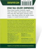 Organic Utah Tall Celery Seeds - USDA Organic, Non-GMO, Open Pollinated, Heirloom, USA Origin (1 Packet - 250 MG - Approx 500 Seeds)