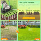 Lawn Aerator Automatic Dirt and Leaf Clean Design,Pre-Assembled 15 Iron Spikes Metal,Soil Lawn Aerating Tools for Yard Lawn and Garden, Lawn Aerator Spikes aerating Tool
