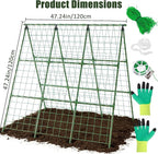 Miory Cucumber Trellis, A-Frame 48" Lx48 H Trellis for Raised Bed, Garden Trellis for Climbing Plants Outdoor, Plant Support for Cucumber