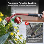 RESTMO Heavy Duty Full Metal Long Watering Wand, 24 Inches Gentle Soft Full Shower Sprayer Wand with Flow Control, Hose Wand for Hanging Baskets, Shrubs, Plants, Flowers, Garden and Lawn, Red