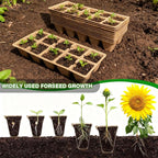 360 Cells Seed Starter Tray, 36 Pack Germination Peat Pots with 100 Labels, Plant Starter Kit for Seedlings