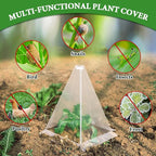 Garden Cloches for Plants, 20 Pack Plastic Small Plant Seedling Protector, Reusable Clear Bell Covers with 40pcs Metal Stakes, Mini Greenhouse Against Sun, Frost, Snails, Birds, 7.8" x 11"