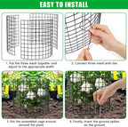 10 Pack Plant Protector from Animals, 13x12 inch Wire Plant Cages Mesh Plant Cage Garden Plant Protector, Sturdy Bunny Barricades Chicken Wire Cloche Plant Protectors for Keeping Bunny Animals Out