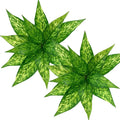 CATTREE Artificial Plants Outdoor, Fake Plant Décor Shrubs Faux Grass Plastic Leaves Greenery Bushes Home Garden Wedding Party Decorations Indoor Office Yard Verandah Planter Filler - Yellow 2 Pack