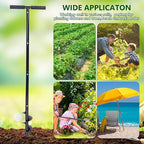 Post Hole Digger Manual 6" x 41" Garden Auger Spiral Drill with T Shaped Handle for Digging Planting Bulb Bedding
