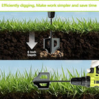 4-in-1 Soil Cultivator Garden Handheld Drill Tiller Attachment, Loosener Tool and Soil Digger for Planter Boxes and Raised Garden Beds, Planter Auger Compatible with 3/8" Hex Drive Drill