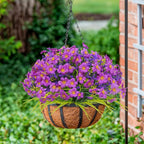 36 Pcs Artificial Flowers for Outdoors, Faux Artificial Plants UV Resistant Fake Plants Outside for Planter Porch Window Home Patio Yard Garden Decor (Mixed Purple)