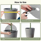 EEEKit 6 PCS Plant Pot Grids, 11.8 Inch, 15.7 Inch Indoor Potted Plant Protectors, Cuttable Plant Pot Soil Covers for Indoor and Outdoor Plants