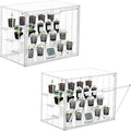 Clear Mini Greenhouse Indoor, 2 Pack Small Portable Tabletop Green House with Magnetic Door for Seed Starting, Plant Grow Warmer and Home Gardening Display