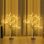 PXBNIUYA 2 Pack Room Decor, 20" 108 LED Tabletop Bonsai Tree Light, DIY Artificial Tree Lamp, Battery/USB Operated, Aesthetic Lamps for Living Bedroom Christmas Home Gifts Decor (Warm White)