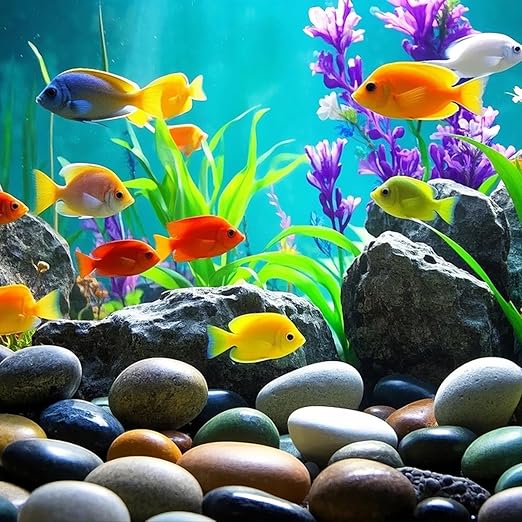 Large River Rocks, 20lbs Aquarium Rocks, 3-4 Inch Colorful Pebbles for Indoor Plants, Natural Stones for Landscaping Garden Paving Plant Rocks Crafting Walkways