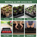 Sckee Upgraded 10 Pack Plant Growing Trays Seed Starting Tray Microgreens Growing Trays Seedling Plant Germination Starter Tray Transplant Fodder Flats, No Holes, No Leakage, Reusable (1017)