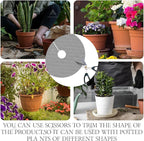 10 Pack Plant Pot Cover 1.8 Inch Plant Protectors from Animals Cuttable Round Pot Grid for Indoor Outdoor Plants