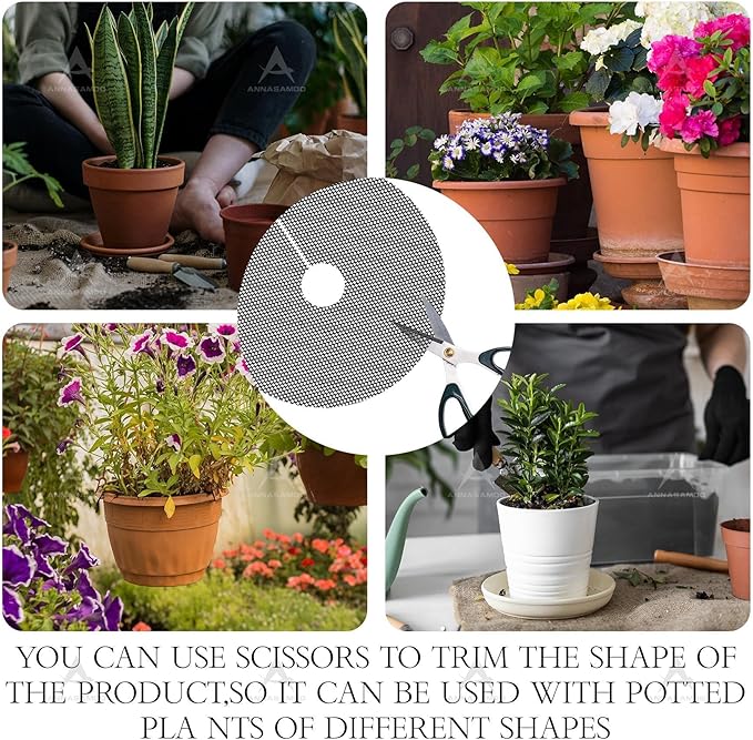 10 Pack Plant Pot Cover 1.8 Inch Plant Protectors from Animals Cuttable Round Pot Grid for Indoor Outdoor Plants