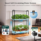 Growell 60-Pod Hydroponics Growing System, Large Vertical Hydroponic Garden with Smart Full-Spectrum Grow Lights, Auto Circulating Water, Mobile Indoor Gardening System for Herbs, Vegetables & Fruits