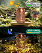 Mushroom Gifts for Women Mushroom Decor Solar Lantern Birthday Gifts Mothers Day Gifts for Mom Grandma Sister Friend Garden Decor Metal Solar Lights Outside Decor for Backyard Patio Porch Lawn Pathway