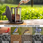 Birdream 4 Pack Bird Feeders for Outdoor Hanging, 10 LB Fun Installation Retro Pagoda Design Bird Feeder, Attracting Wild Birds Chickadees Goldfinches Cardinals Finches and Sparrows (Brown)